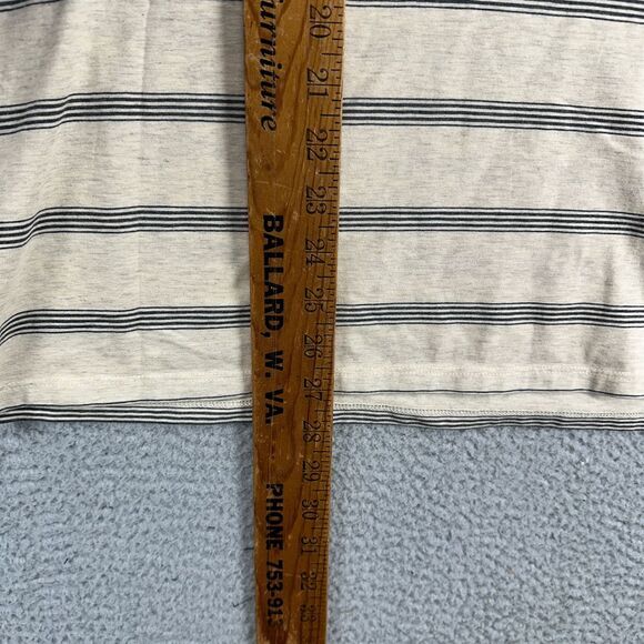 L.L. Bean Henley Sweater Mens 2XL Beige Stripe Supima Cotton Slightly Fitted NEW - Picture 8 of 9